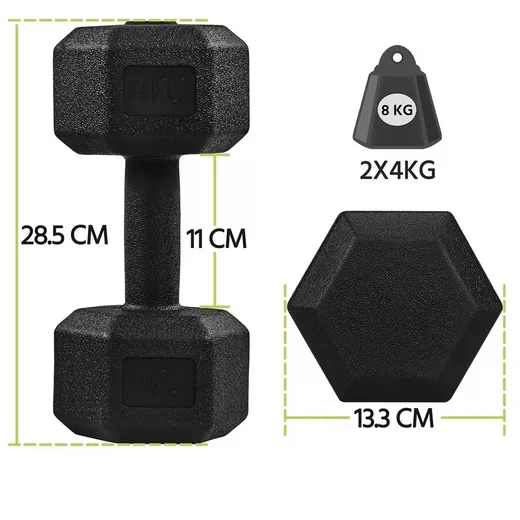 YAHEETECH Kurzhantel 8 10 12 15 16 20 kg für Krafttraining